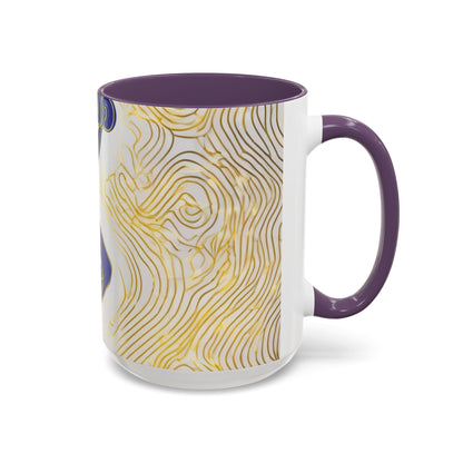 boostlete-iron-intent-scene-lunge-neon-line-art-0392 — Accent Mug 11/15oz