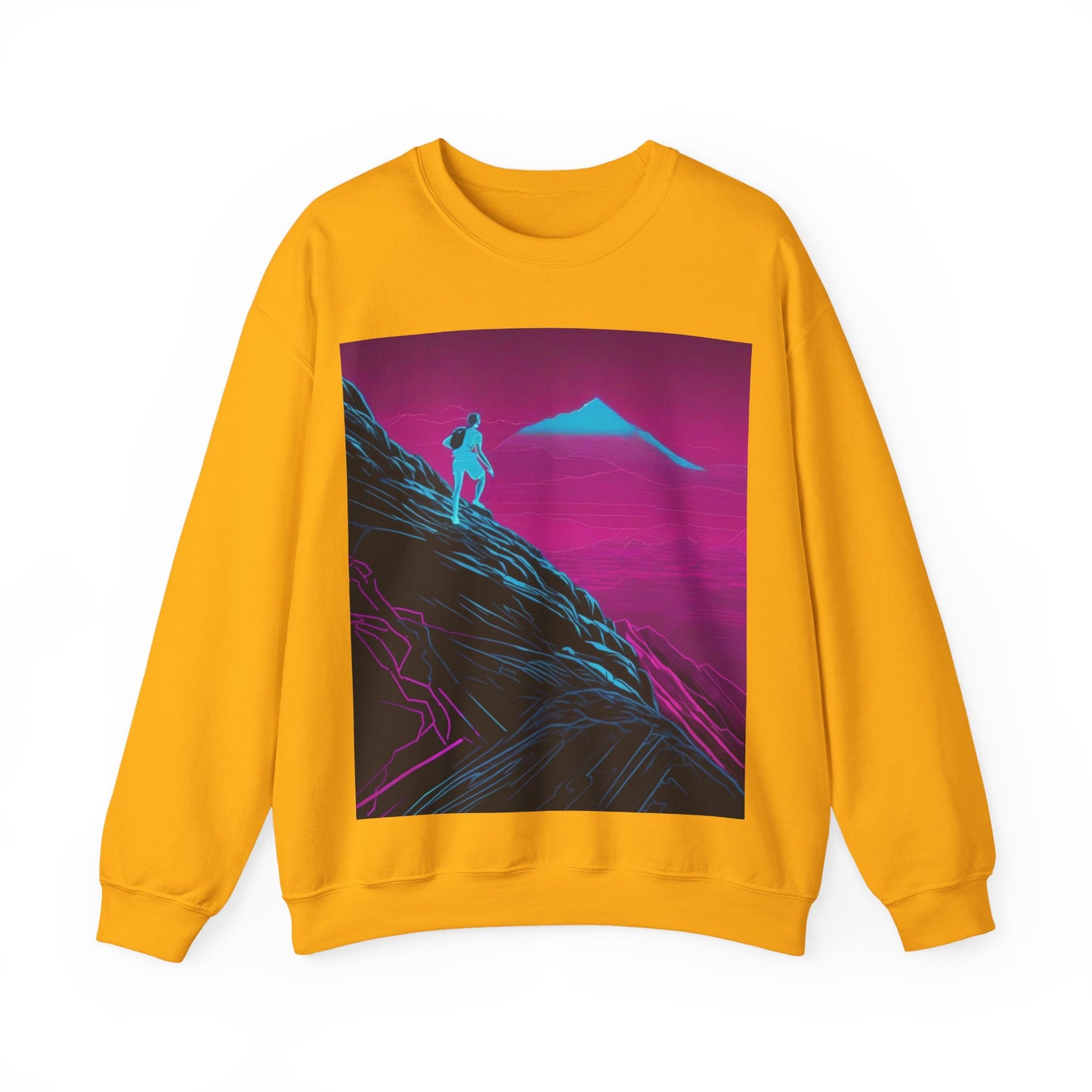 boostlete-boost-mode-scene-trail-neon-blueprint-0832 — Unisex Heavy Blend Crewneck (G18000)