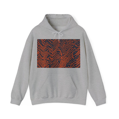 boostlete-field-day-pattern-ekg-modern-0087 — Unisex Heavy Blend Hooded Sweatshirt (Gildan)