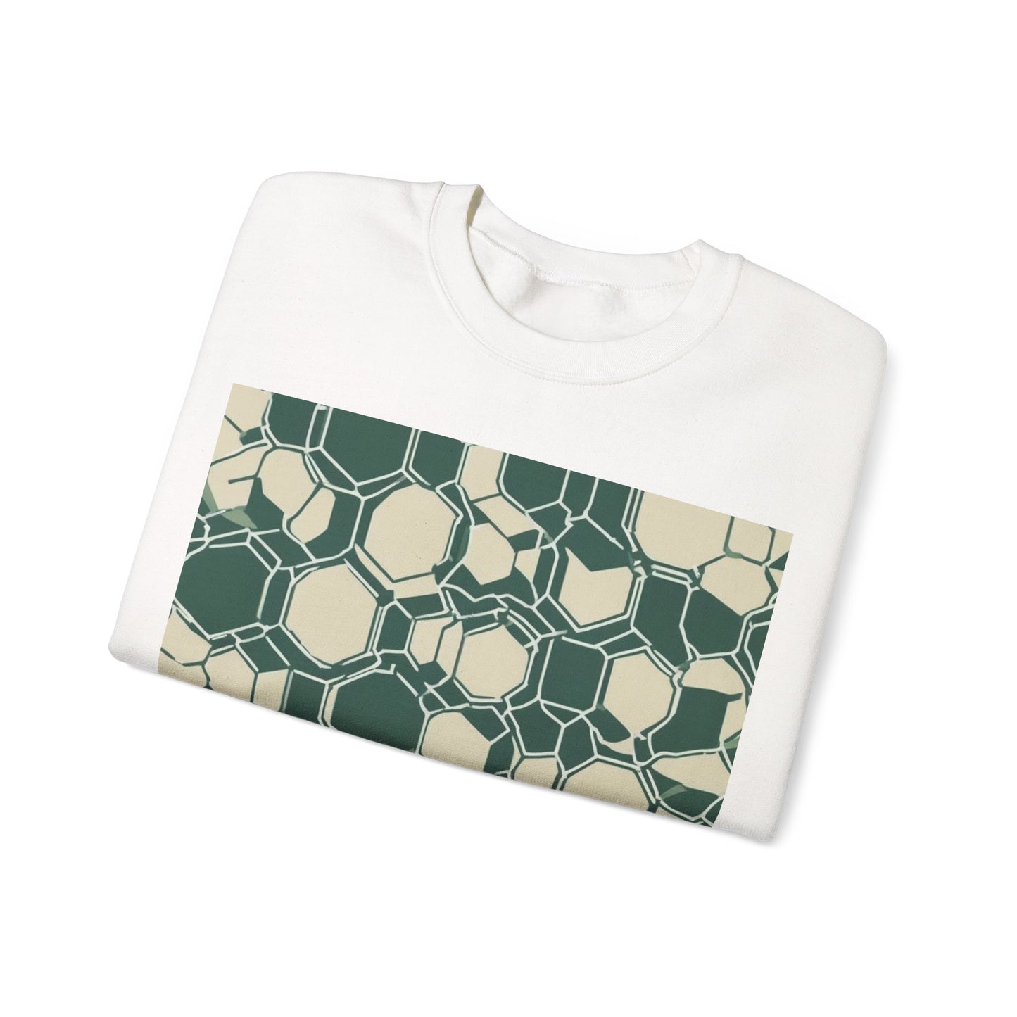 boostlete-iron-intent-pattern-hex-blueprint-0271 — Unisex Heavy Blend Crewneck Sweatshirt (Gildan)