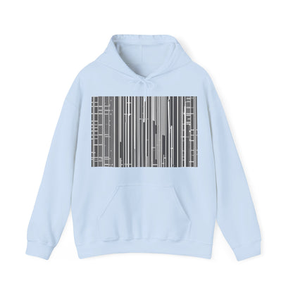boostlete-boost-mode-pattern-barcode-blueprint-0463 — Unisex Heavy Blend Hoodie (G18500)