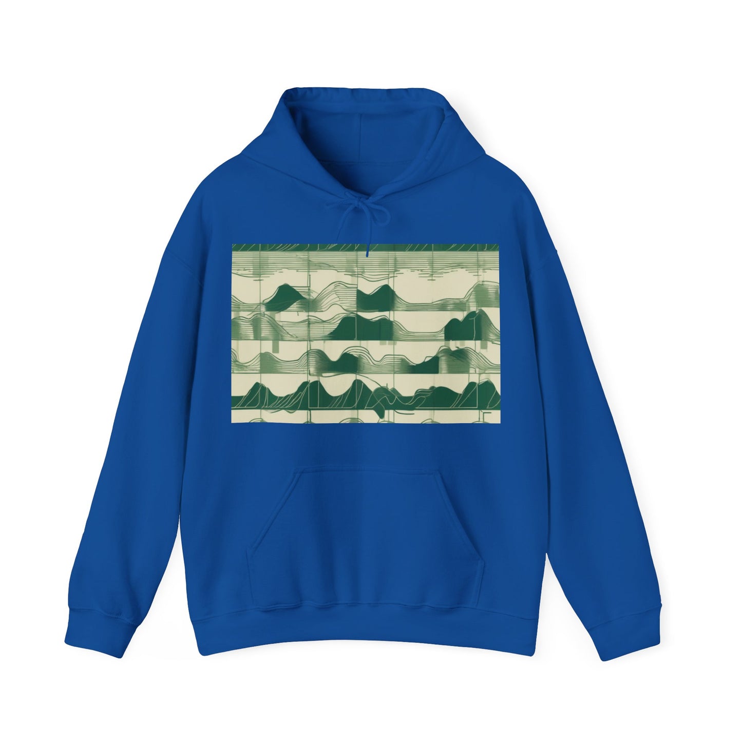 boostlete-mile-by-mile-pattern-audio-blueprint-0971 — Unisex Heavy Blend Hoodie (G18500)