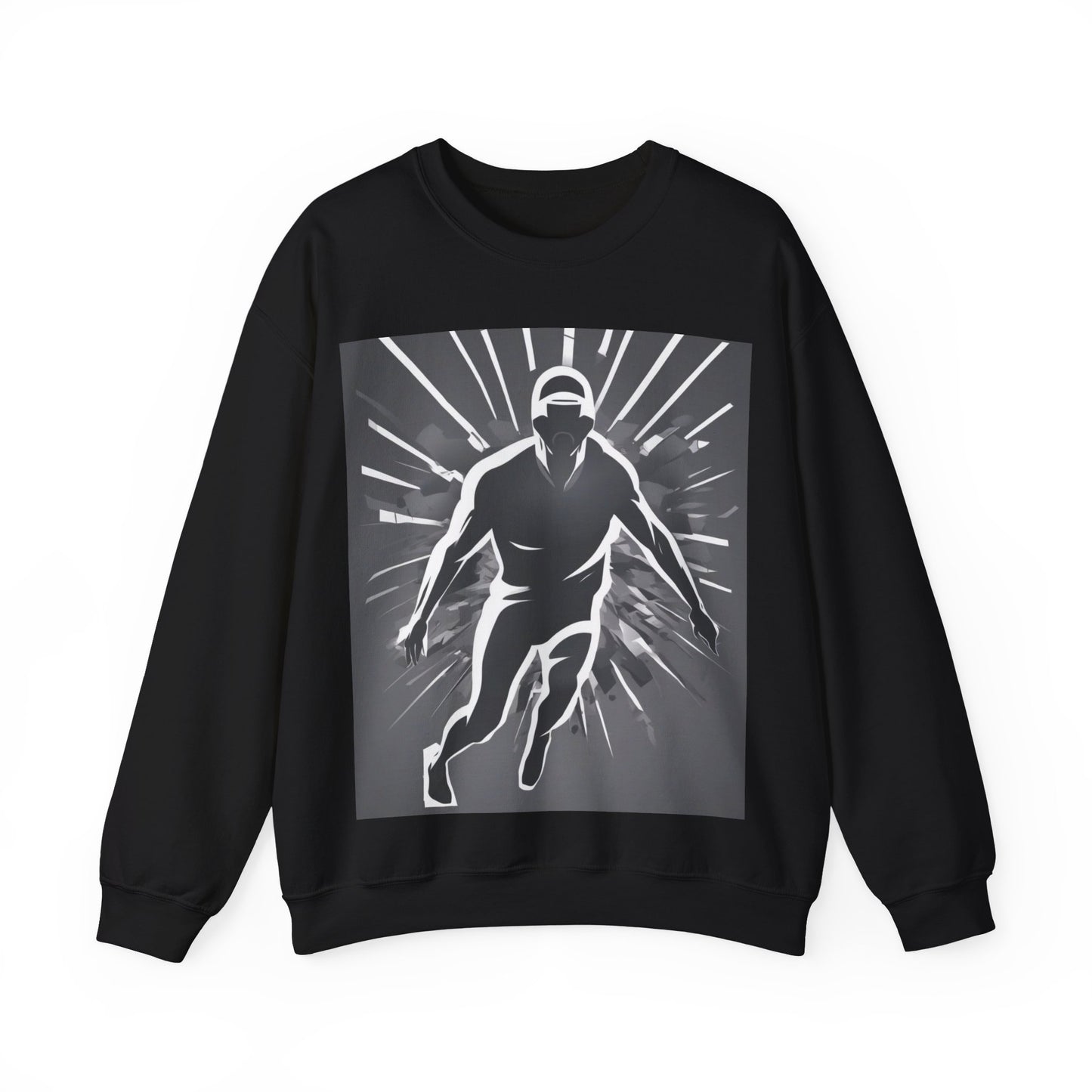 boostlete-iron-intent-scene-sprinter-soft-athletic-0108 — Unisex Heavy Blend Crewneck Sweatshirt (Gildan)