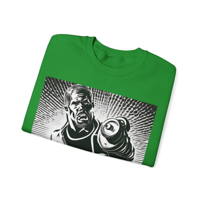 boostlete-pr-season-scene-lunge-halftone-engraved-0096 — Unisex Heavy Blend Crewneck Sweatshirt (Gildan)