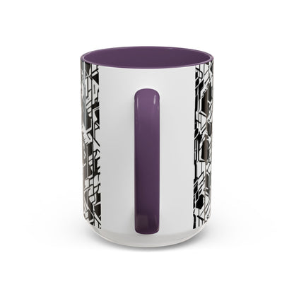 boostlete-field-day-pattern-micro-blueprint-0927 — Accent Mug 11/15oz