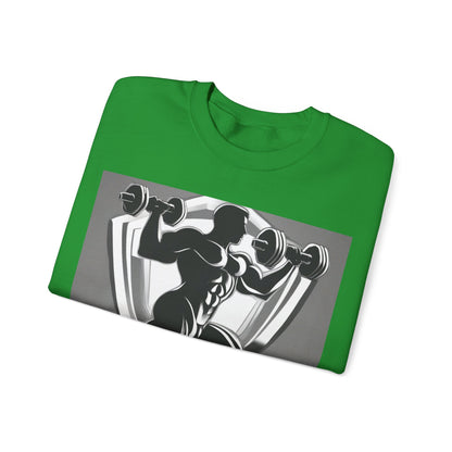 boostlete-mile-by-mile-scene-lunge-3d-athletic-0020 — Unisex Heavy Blend Crewneck Sweatshirt (Gildan)