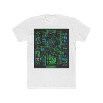 boostlete-field-day-type-gym-tonic-h2o-outline-over-solid-geometric-0249 — Unisex Cotton Crew Tee (NL 3600)