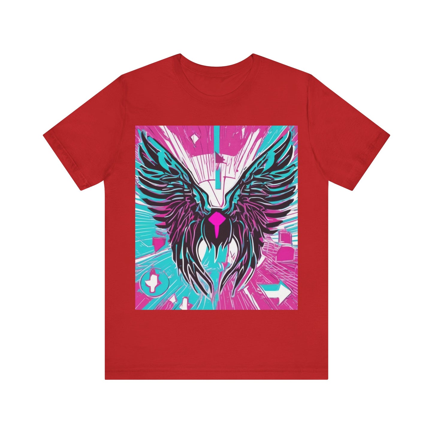boostlete-am-crew-icon-wings-outline-line-art-0282 — Unisex Jersey Short Sleeve (B+C 3001)