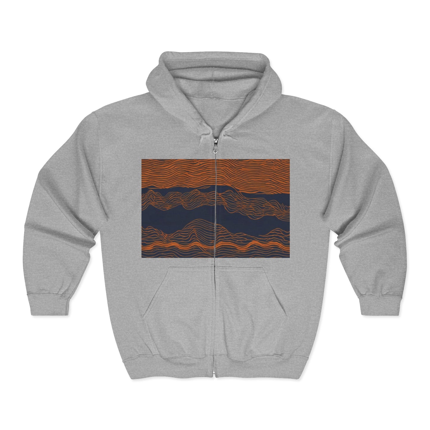 boostlete-field-day-pattern-audio-athletic-0107 — Unisex Heavy Blend Full-Zip Hooded Sweatshirt