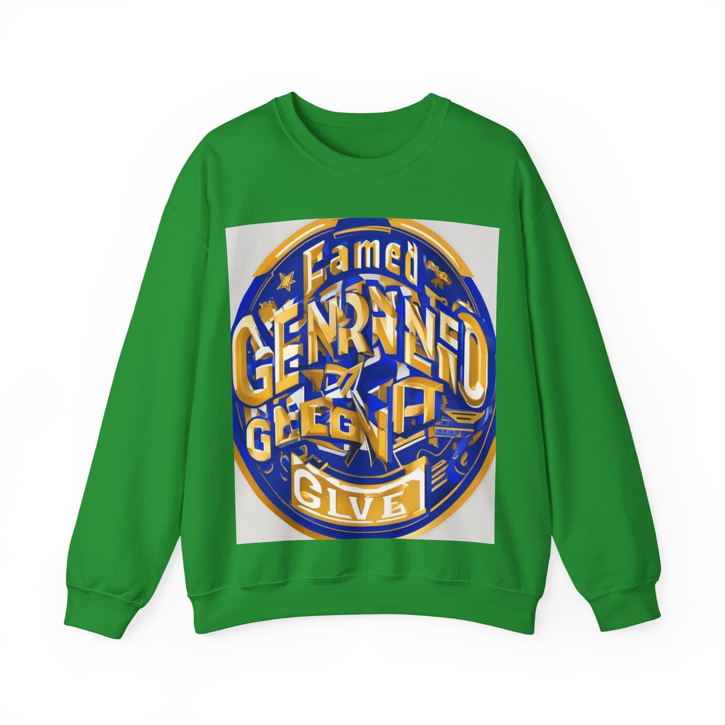 boostlete-pr-season-type-earned-not-given-badge-isometric-0105 — Unisex Heavy Blend Crewneck Sweatshirt (Gildan)