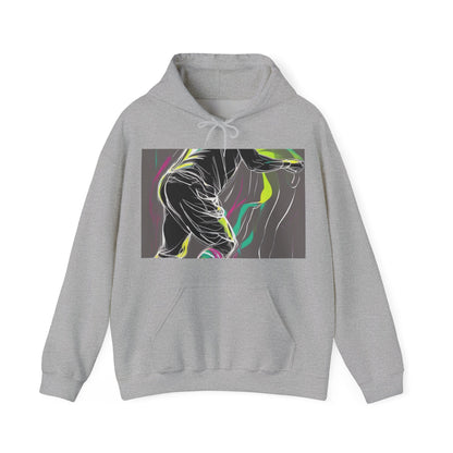 boostlete-iron-intent-scene-athlete-neon-monoline-0140 — Unisex Heavy Blend Hooded Sweatshirt (Gildan)