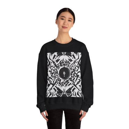 boostlete-am-crew-icon-flame-matte-geometric-0286 — Unisex Heavy Blend Crewneck Sweatshirt (Gildan)