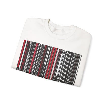 boostlete-am-crew-pattern-barcode-athletic-0911 — Unisex Heavy Blend Crewneck (G18000)