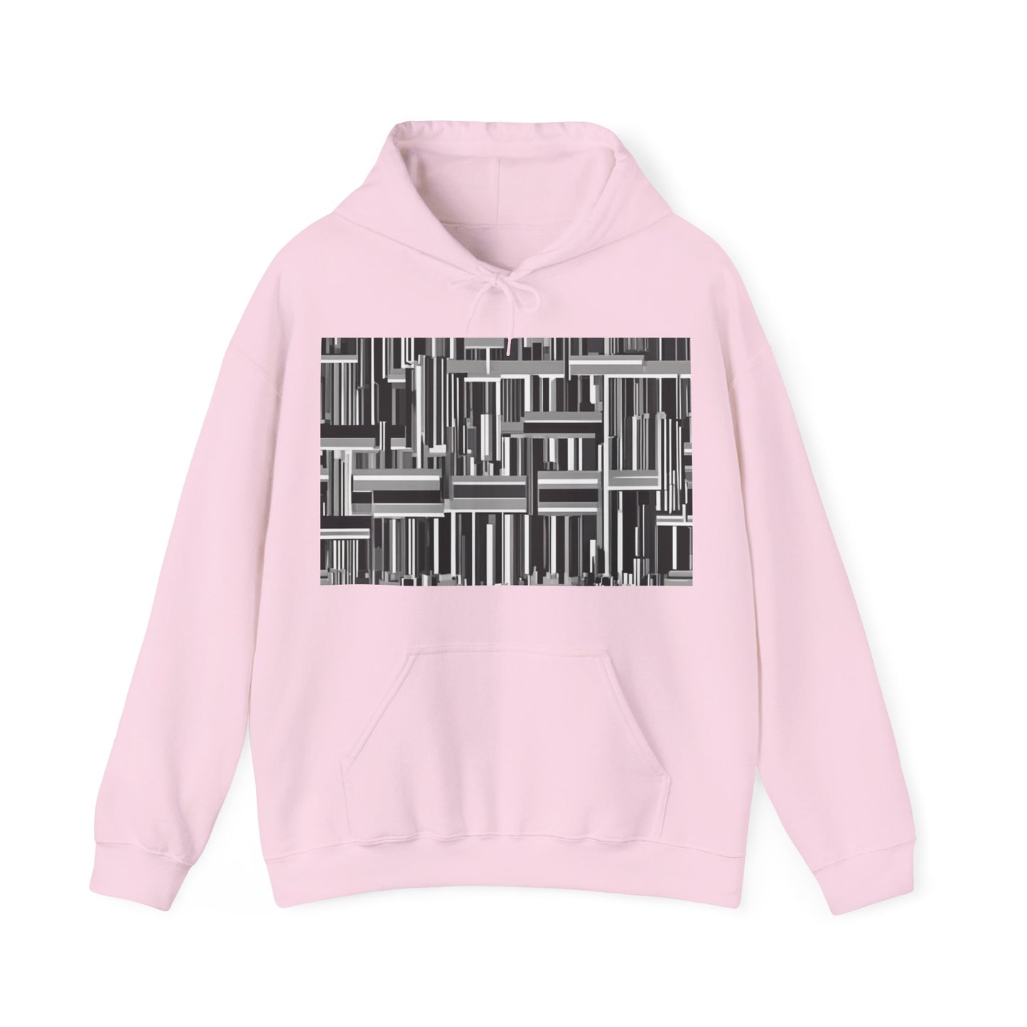 boostlete-recovery-progress-pattern-barcode-isometric-1023 — Unisex Heavy Blend Hoodie (G18500)