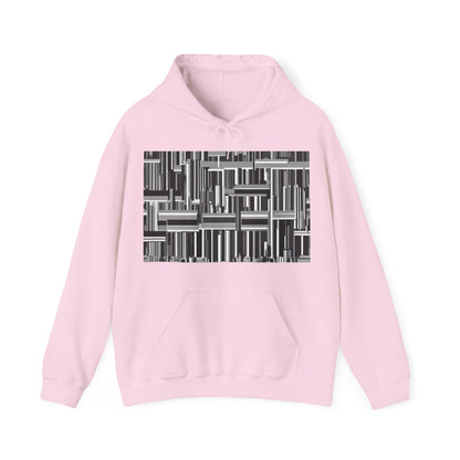 boostlete-recovery-progress-pattern-barcode-isometric-1023 — Unisex Heavy Blend Hoodie (G18500)