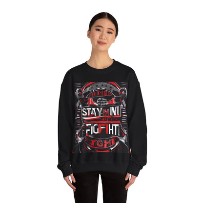 boostlete-rise-grind-type-stay-in-the-fight-banner-retro-1441 — Unisex Heavy Blend Crewneck (G18000)