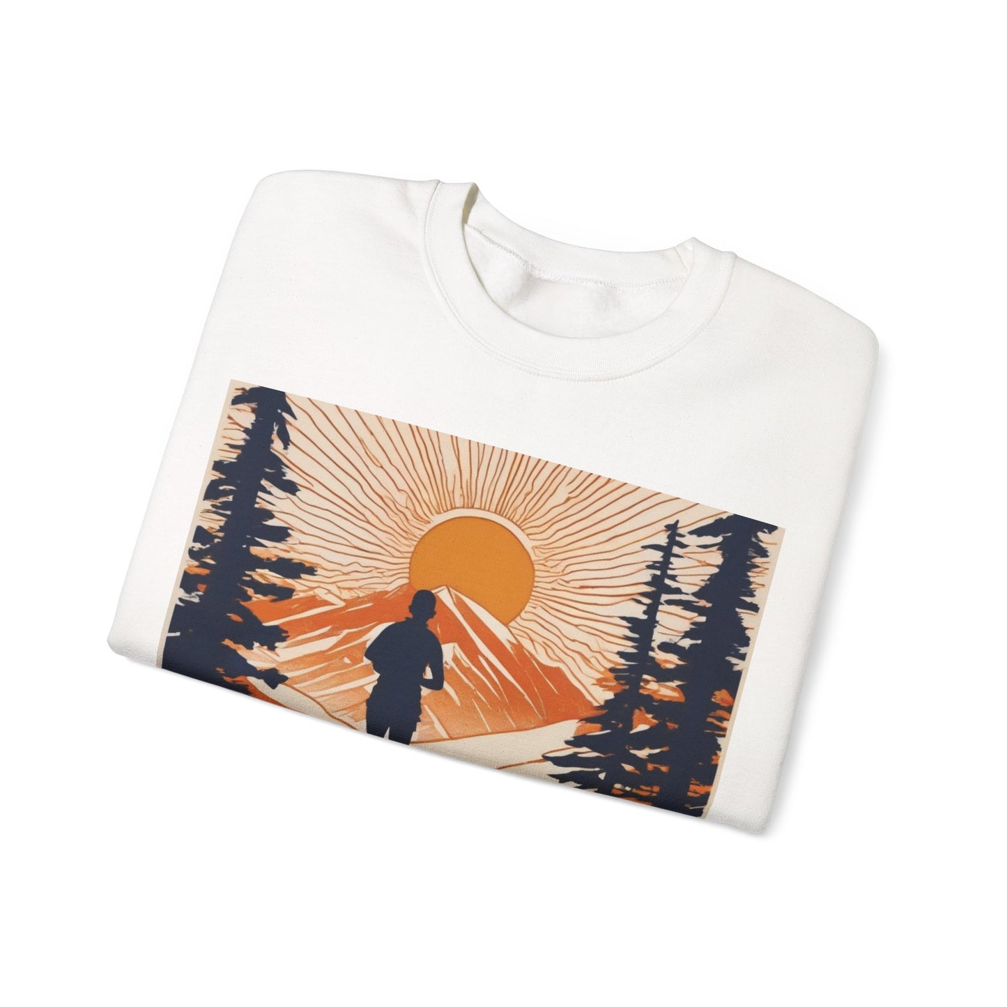 boostlete-iron-intent-scene-trail-glitch-badge-0100 — Unisex Heavy Blend Crewneck Sweatshirt (Gildan)