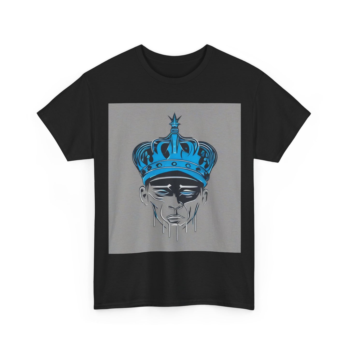 boostlete-am-crew-icon-crown-grainy-monoline-0022 — Unisex Heavy Cotton Tee (Gildan 5000)