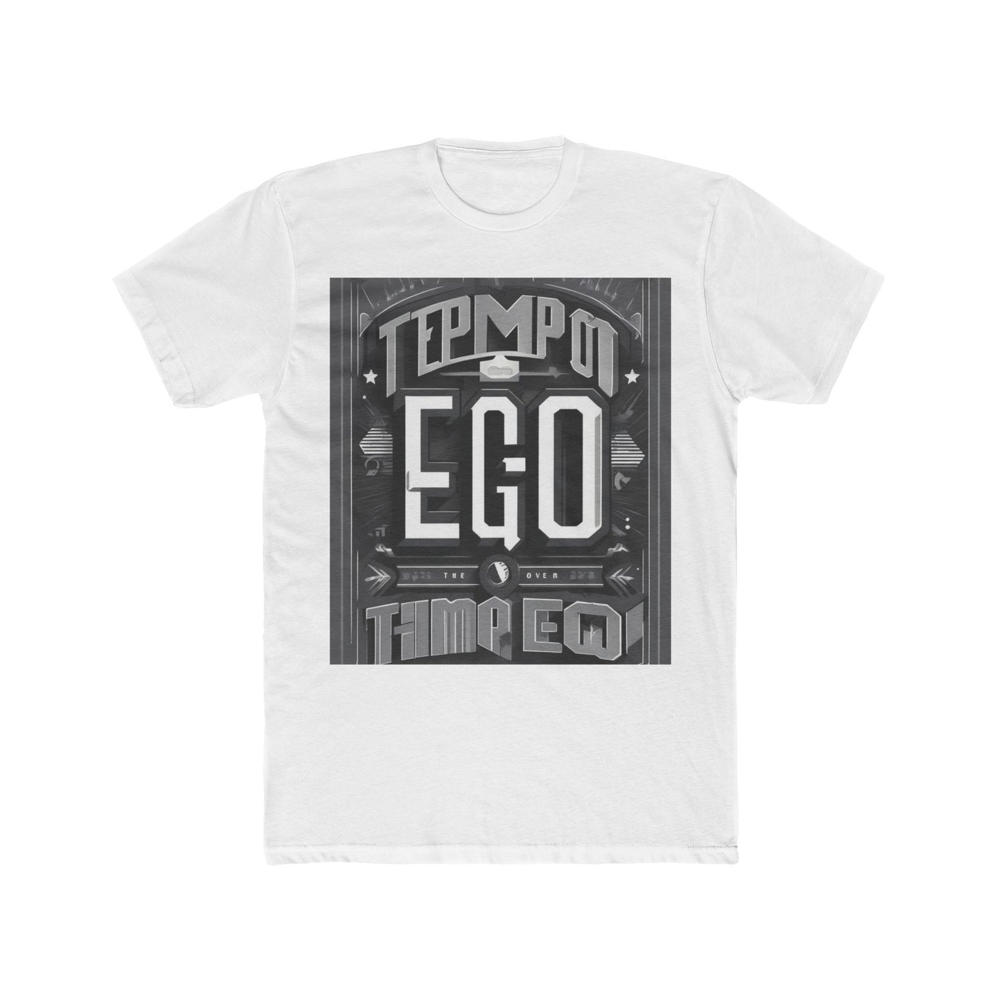 boostlete-mile-by-mile-type-tempo-over-ego-banner-modern-0093 — Unisex Cotton Crew Tee (NL 3600)