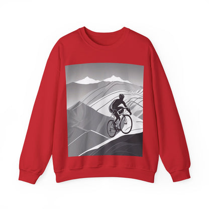 boostlete-recovery-progress-scene-cyclist-motion-vector-0808 — Unisex Heavy Blend Crewneck (G18000)