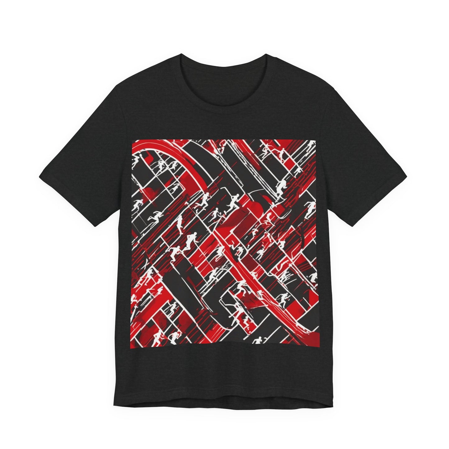 boostlete-pr-season-scene-marathoner-outline-modern-0124 — Unisex Jersey Short Sleeve (B+C 3001)