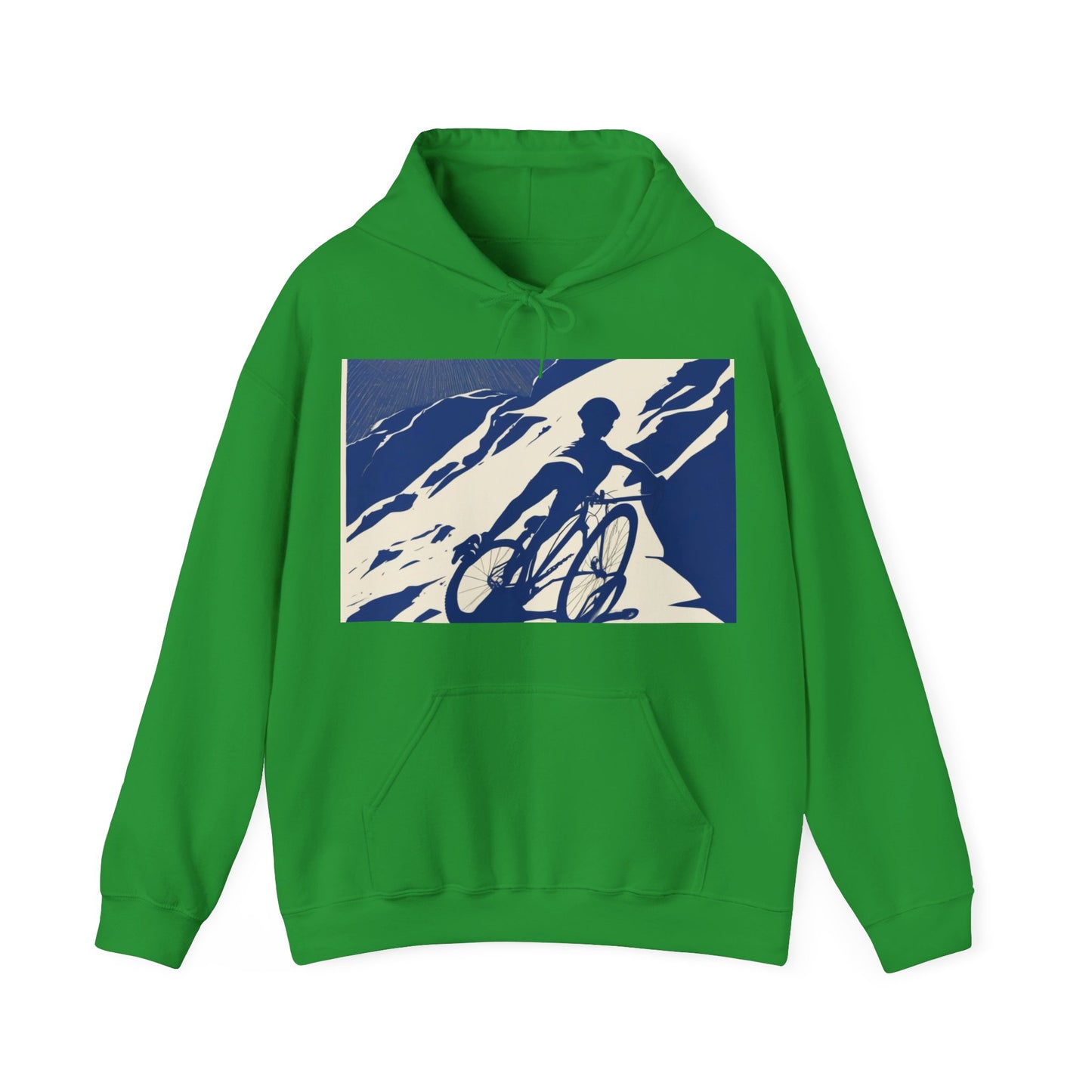 boostlete-am-crew-scene-cyclist-offset-bold-0008 — Unisex Heavy Blend Hooded Sweatshirt (Gildan)