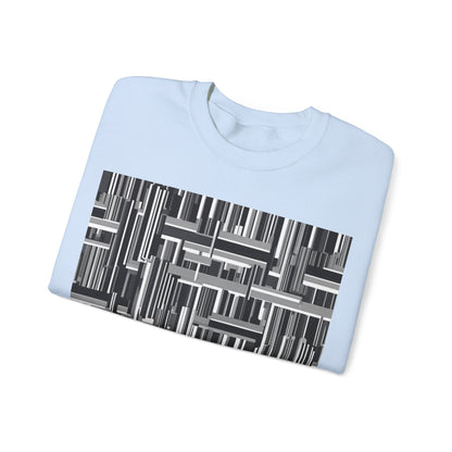 boostlete-recovery-progress-pattern-barcode-isometric-1023 — Unisex Heavy Blend Crewneck (G18000)
