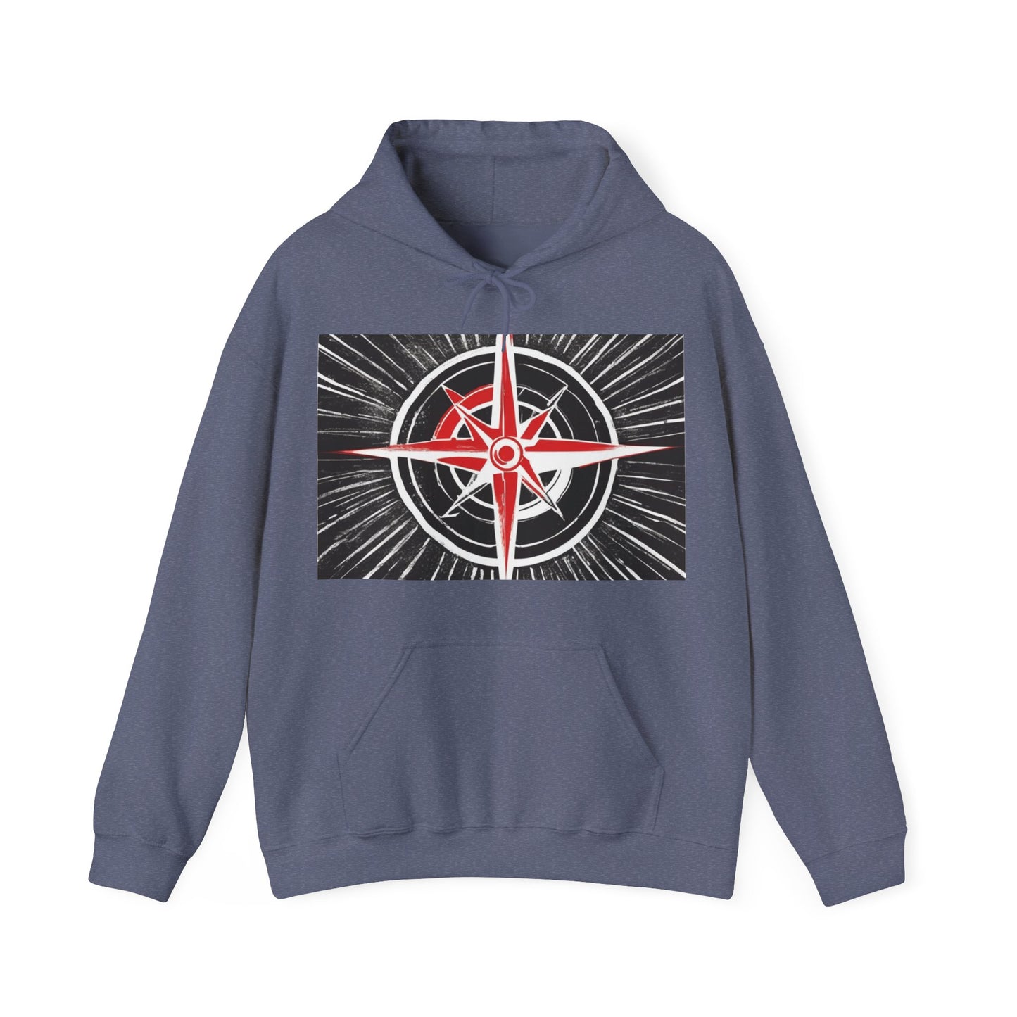boostlete-boost-mode-icon-compass-chalk-vector-1382 — Unisex Heavy Blend Hoodie (G18500)
