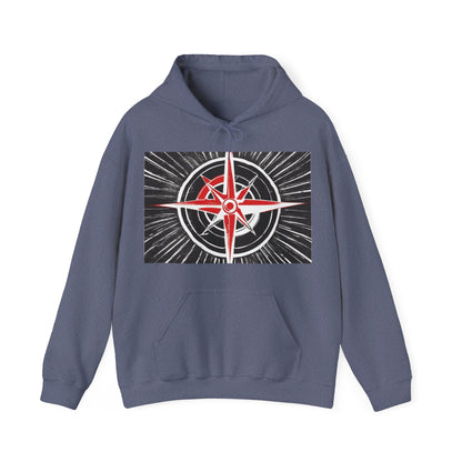boostlete-boost-mode-icon-compass-chalk-vector-1382 — Unisex Heavy Blend Hoodie (G18500)