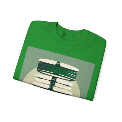 boostlete-recovery-progress-icon-barbell-glitch-vector-1746 — Unisex Heavy Blend Crewneck (G18000)