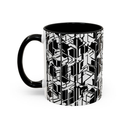 boostlete-field-day-pattern-micro-blueprint-0927 — Accent Mug 11/15oz