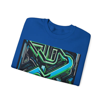 boostlete-boost-mode-type-constancia-gana-diagonal-badge-0185 — Unisex Heavy Blend Crewneck Sweatshirt (Gildan)