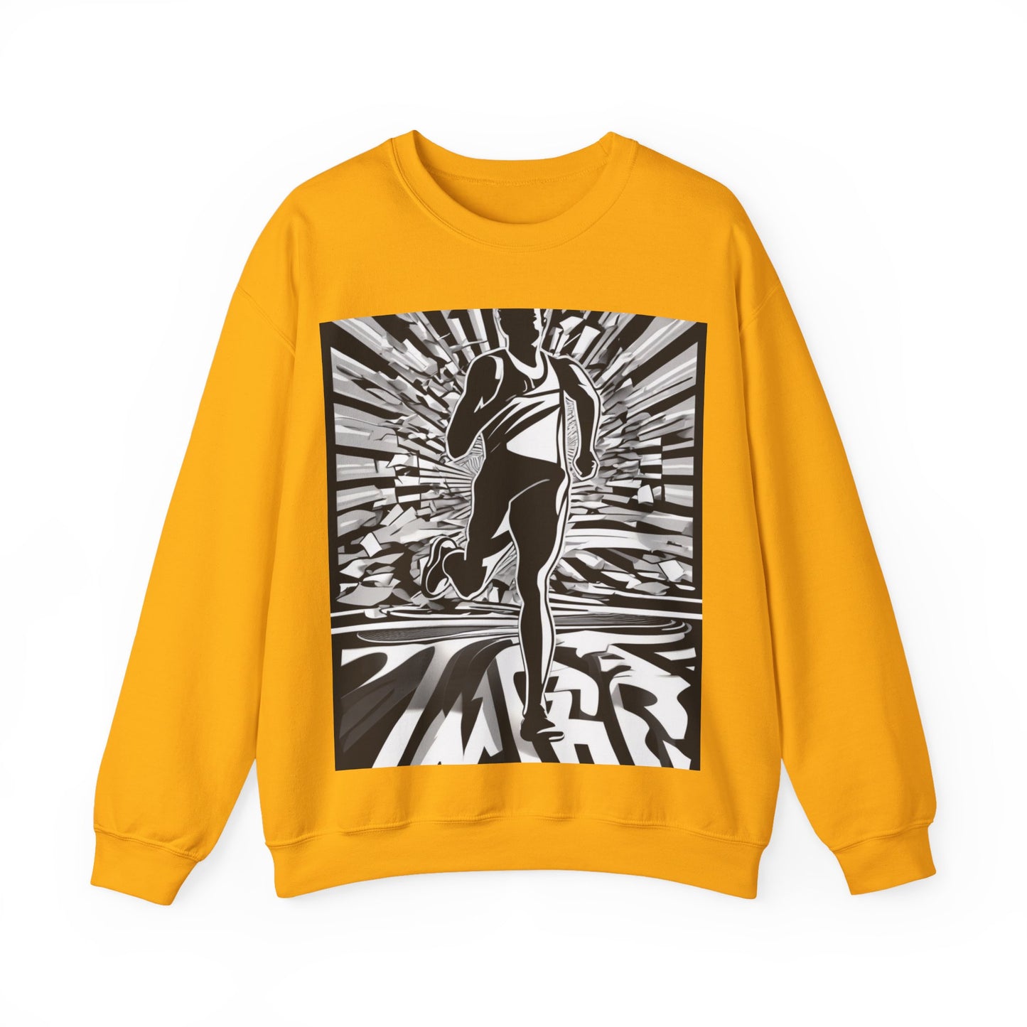 boostlete-field-day-scene-marathoner-3d-athletic-0116 — Unisex Heavy Blend Crewneck Sweatshirt (Gildan)