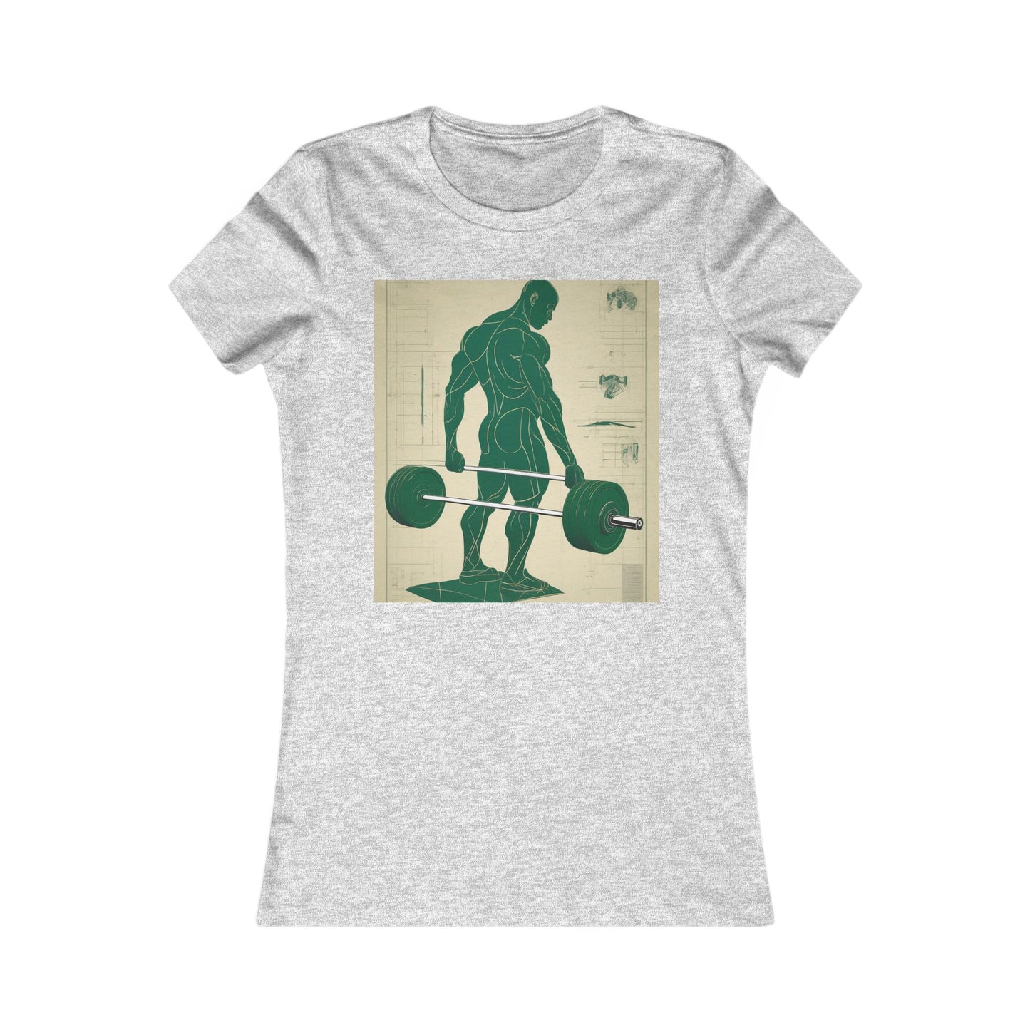 boostlete-recovery-progress-scene-deadlift-3d-blueprint-0236 — Women's Favorite Tee (B+C 6004)