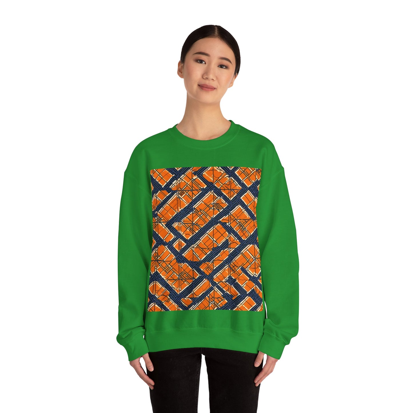 boostlete-boost-mode-pattern-plate-number-monoline-0571 — Unisex Heavy Blend Crewneck (G18000)