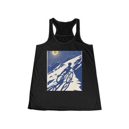boostlete-am-crew-scene-cyclist-offset-bold-0008 — Women's Flowy Racerback Tank (B+C 8800)
