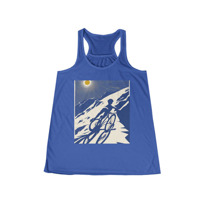 boostlete-am-crew-scene-cyclist-offset-bold-0008 — Women's Flowy Racerback Tank (B+C 8800)