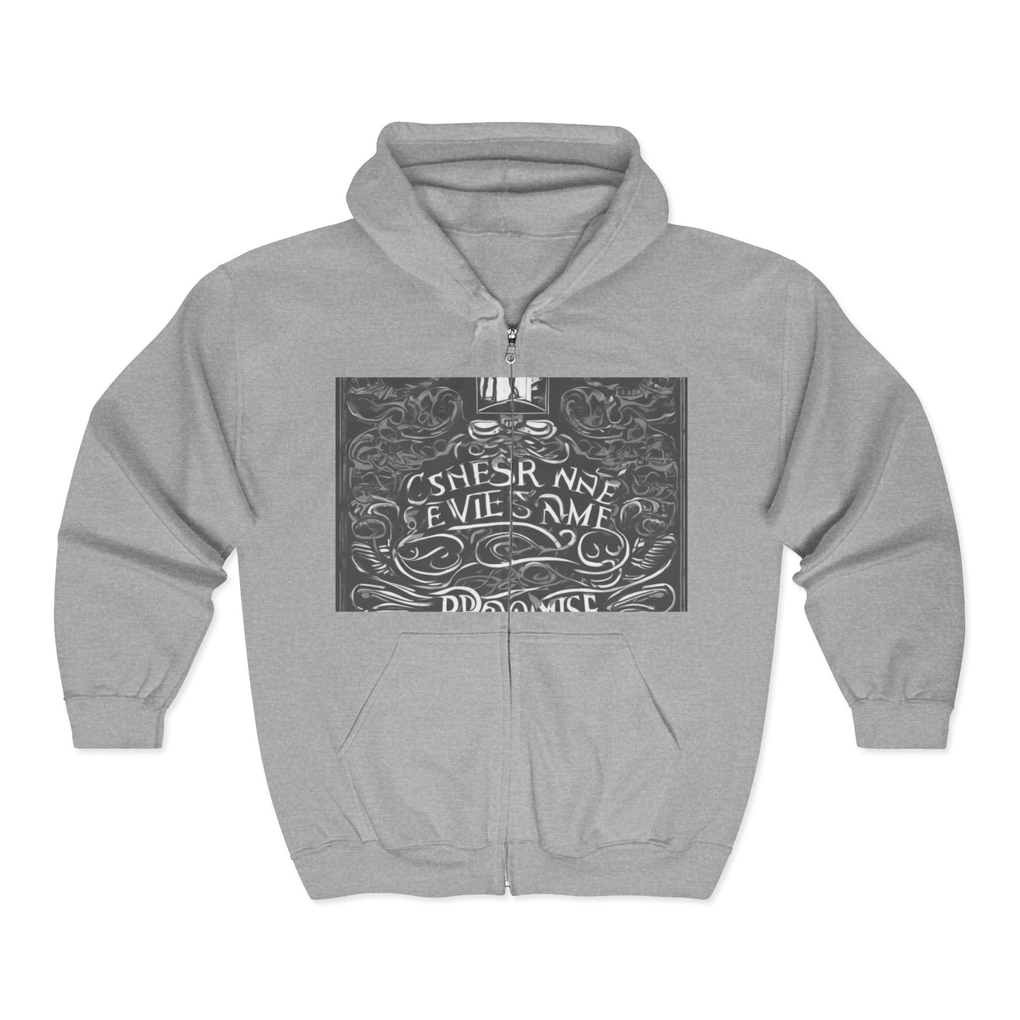 boostlete-boost-mode-type-keep-the-promise-big-monoline-0049 — Unisex Heavy Blend Full-Zip Hooded Sweatshirt