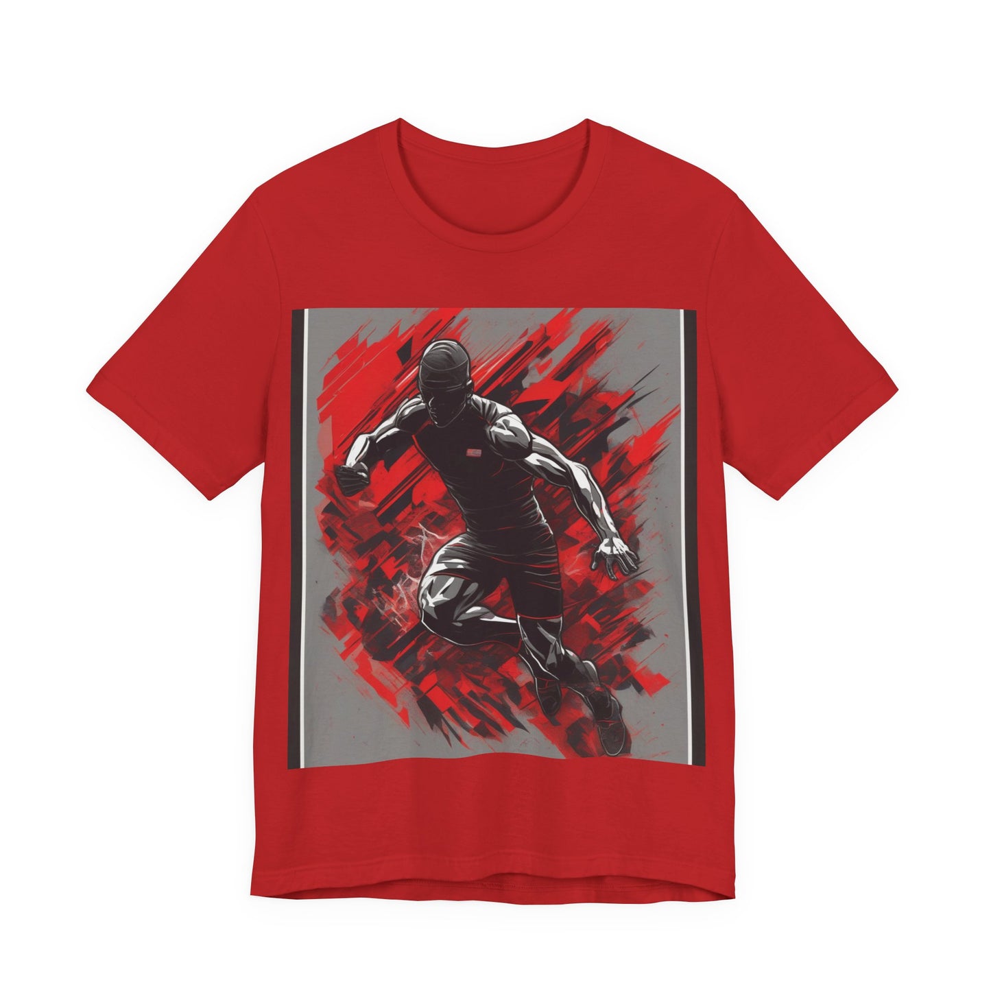 boostlete-field-day-scene-sprinter-glitch-badge-0284 — Unisex Jersey Short Sleeve (B+C 3001)