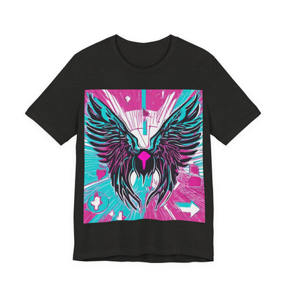 boostlete-am-crew-icon-wings-outline-line-art-0282 — Unisex Jersey Short Sleeve (B+C 3001)