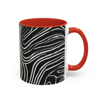 boostlete-field-day-pattern-topographic-badge-0307 — Accent Mug 11oz/15oz