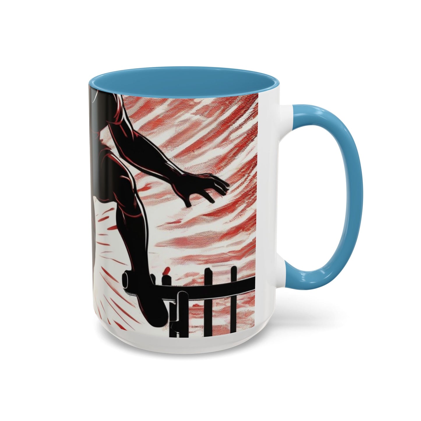 boostlete-recovery-progress-scene-hurdler-halftone-engraved-0212 — Accent Mug 11oz/15oz