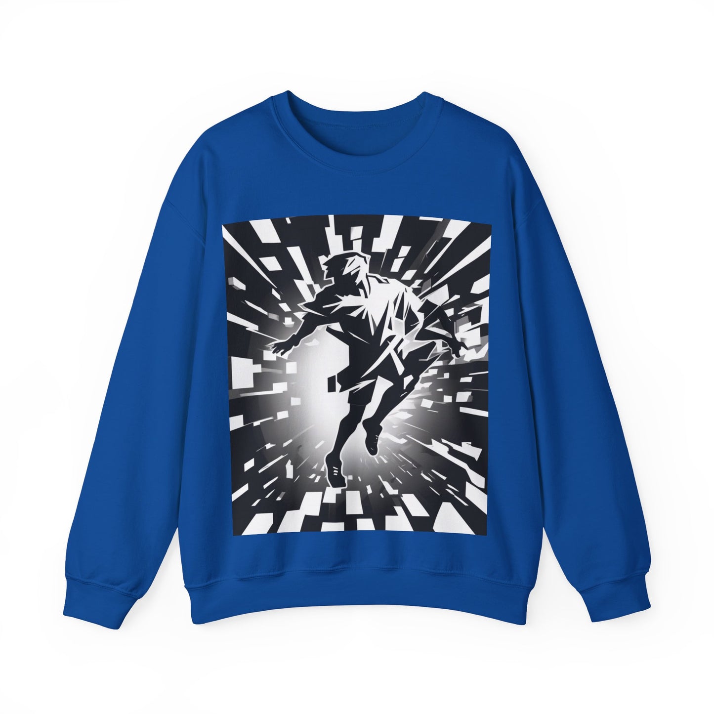 boostlete-am-crew-scene-sprinter-high-modern-0312 — Unisex Heavy Blend Crewneck Sweatshirt (Gildan)
