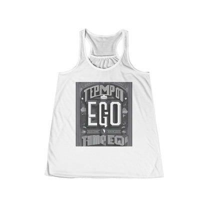 boostlete-mile-by-mile-type-tempo-over-ego-banner-modern-0093 — Women's Flowy Racerback Tank (B+C 8800)