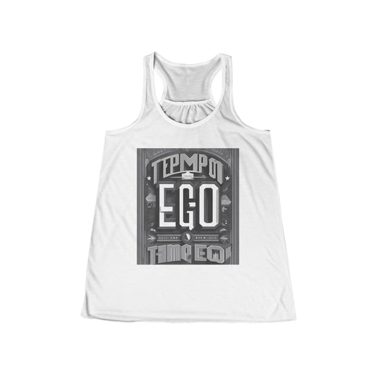 boostlete-mile-by-mile-type-tempo-over-ego-banner-modern-0093 — Women's Flowy Racerback Tank (B+C 8800)
