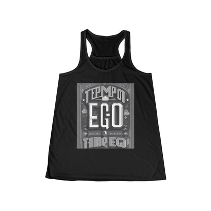boostlete-mile-by-mile-type-tempo-over-ego-banner-modern-0093 — Women's Flowy Racerback Tank (B+C 8800)