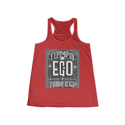 boostlete-mile-by-mile-type-tempo-over-ego-banner-modern-0093 — Women's Flowy Racerback Tank (B+C 8800)