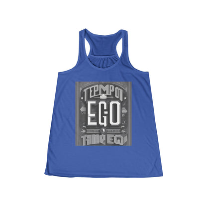 boostlete-mile-by-mile-type-tempo-over-ego-banner-modern-0093 — Women's Flowy Racerback Tank (B+C 8800)