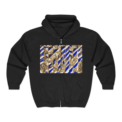 boostlete-iron-intent-pattern-stair-steps-engraved-0083 — Unisex Heavy Blend Full-Zip Hooded Sweatshirt