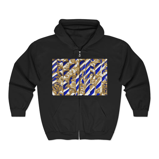 boostlete-iron-intent-pattern-stair-steps-engraved-0083 — Unisex Heavy Blend Full-Zip Hooded Sweatshirt